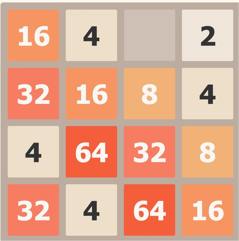 Play classic 2048 ??free online number merge puzzle on a 4x4 grid