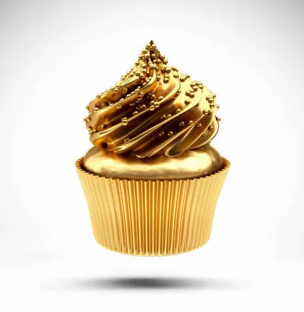 gold-cupcake