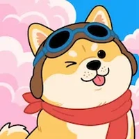 Dog wearing pilot goggles scarf