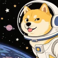 Dog astronaut on planet